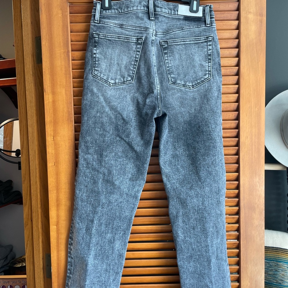 Re/Done Gray Straight Leg Jeans - Picture 5 of 6